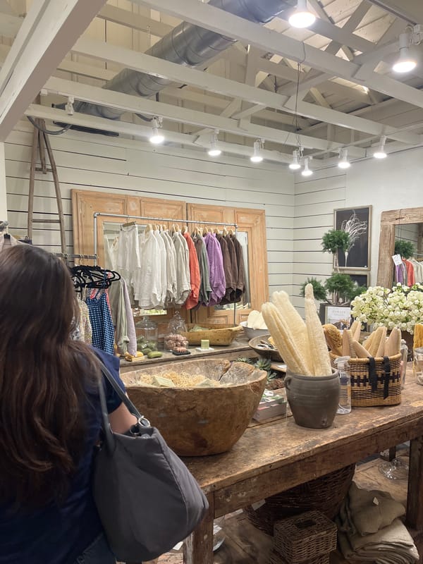 Boutique interior documented in Fredericksburg retail district