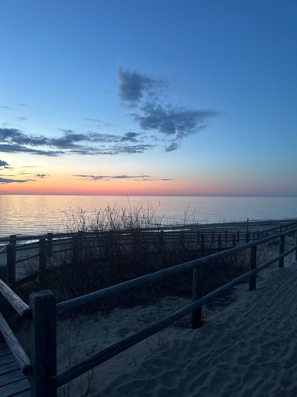 Evening beach scene documented in Carnikava, Latvia