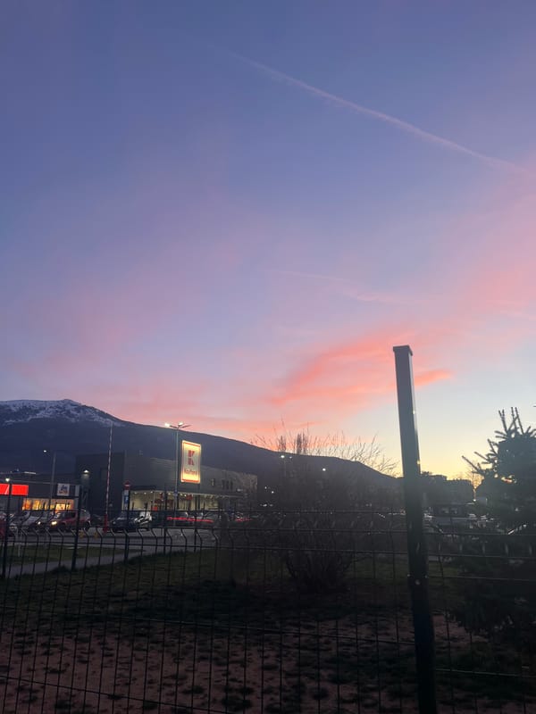 Evening gym visit and sunset captured in Sofia