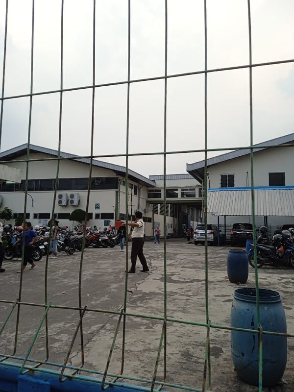 Ordinary street life documented in Semarang, Indonesia morning