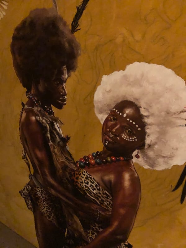 Nigerian artist showcases cultural paintings in Ado street session