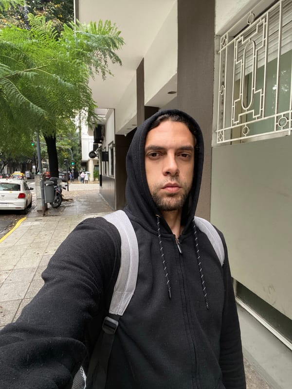 Man takes selfie outdoors in Buenos Aires