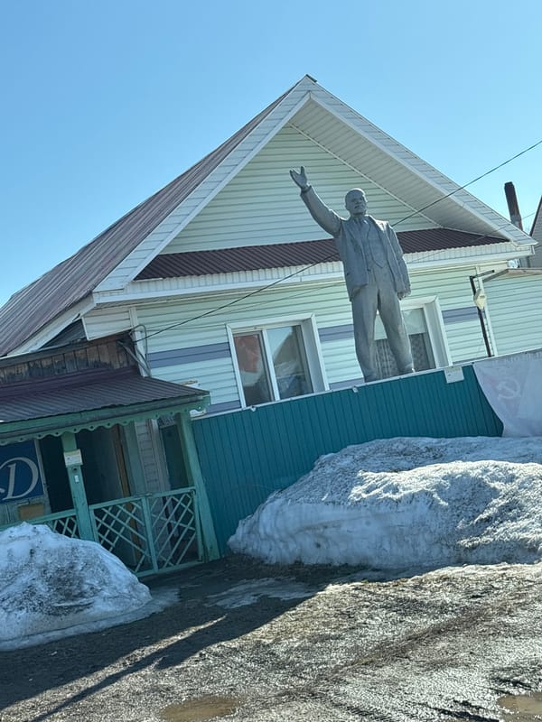 Lenin statue photographed in Kryukovo, Russia