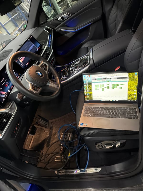 BMW collision repair operations documented in Burgas auto shop