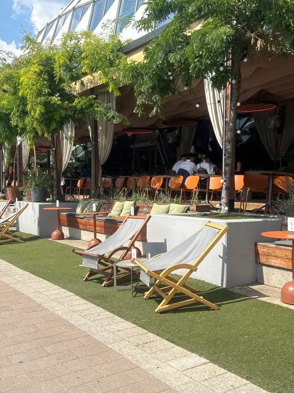 Lunch at a plant-filled Danube-side terrace in Budapest