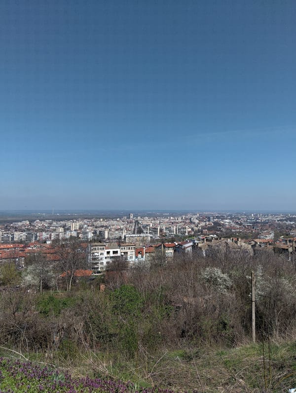 Spring morning cityscape views documented in Ruse, Bulgaria