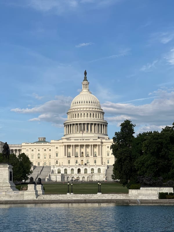 Capitol Building photographed under clear skies in Washington