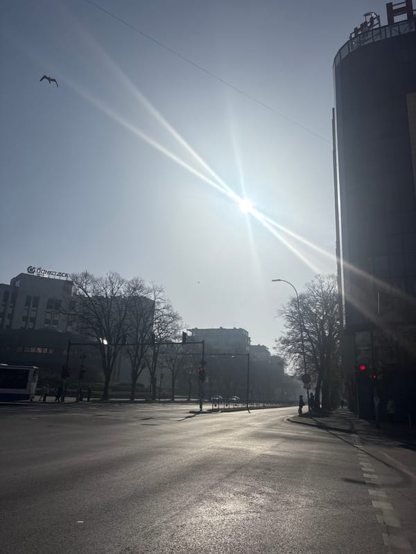 Morning sunlight illuminates Varna streets in Bulgaria