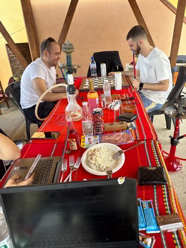 Outdoor gathering observed in Ribaritsa, Bulgaria Friday afternoon