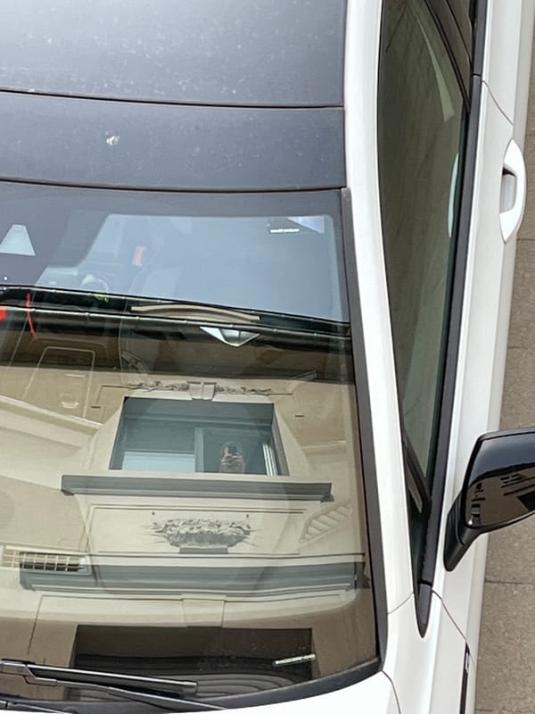 Vehicle photographed from above in Foetz, Luxembourg