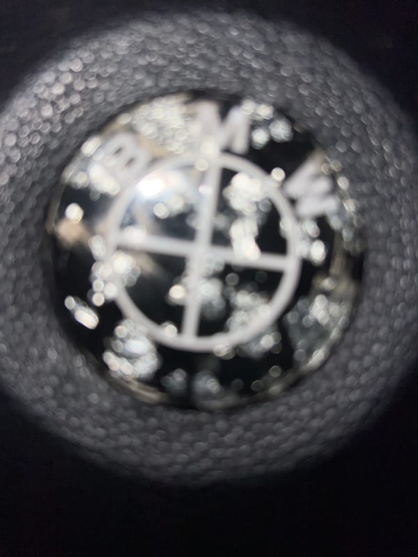 BMW logo photographed in close-up in Burgas, Bulgaria