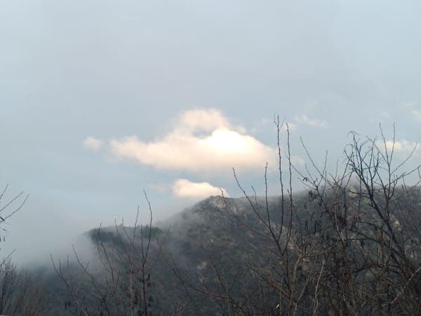 Foggy mountain views captured across Bulgarian countryside