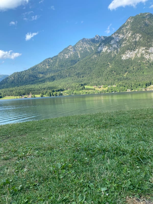 Hallstätter See framed by mountains and shoreline buildings