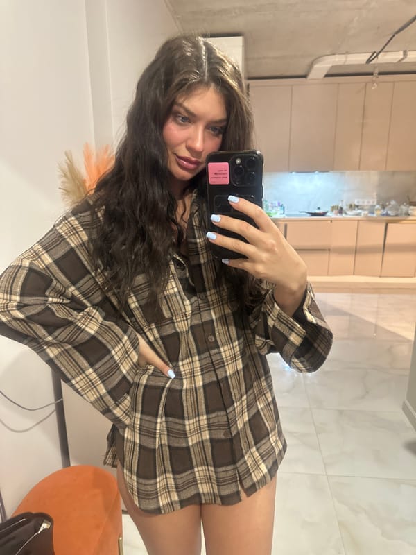 Woman takes selfie in Khimki apartment