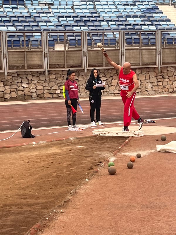 Multi-event track and field meet at Arica's Regional Stadium