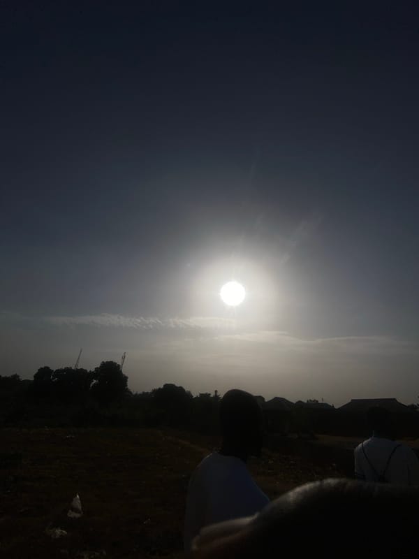 Bright sun photographed in hazy Narayi sky