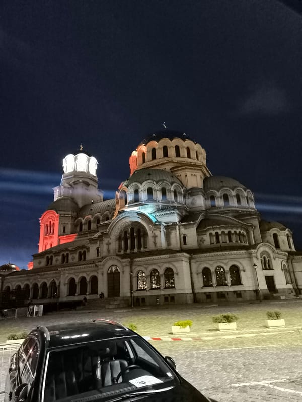 Evening tour of Sofia's illuminated landmarks and monuments documented