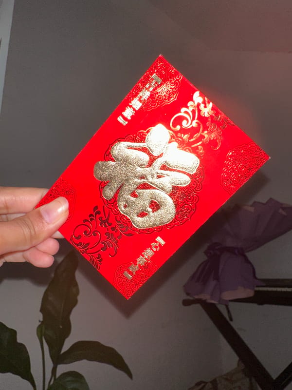 Traditional red envelopes displayed in Davao City celebration