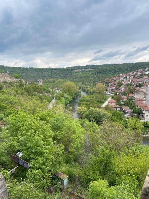 Spring morning documented in historic Veliko Tarnovo, Bulgaria