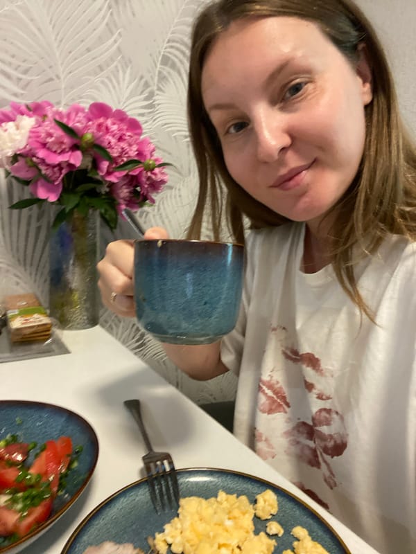Morning moments and peonies in Noviy, Russia