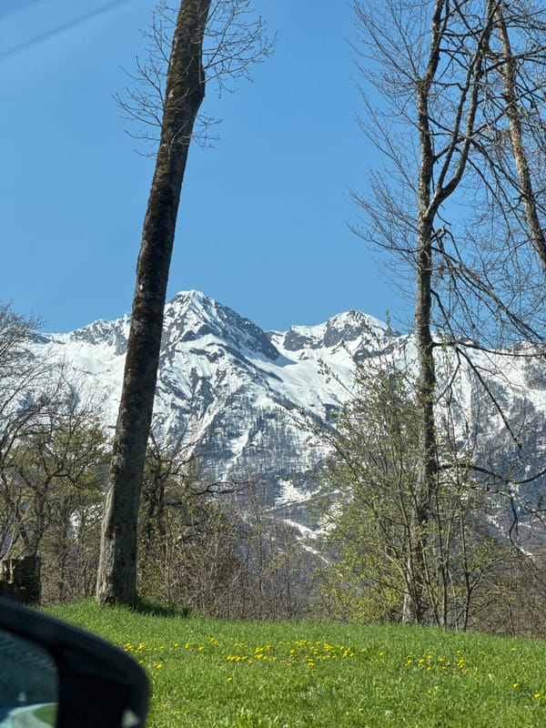 Mountain landscape photographed in Estosadok, Russia
