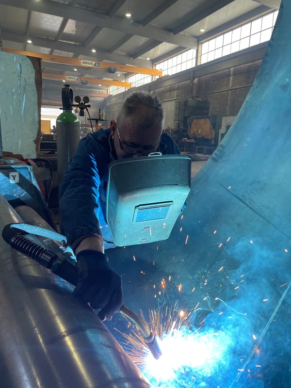 Early morning welding work observed in Zaljevo, Montenegro