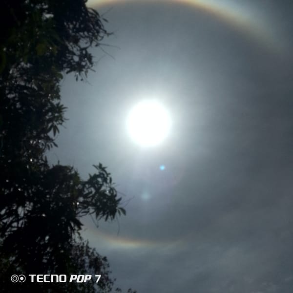 Solar halo phenomenon observed over Altagracia, Venezuela