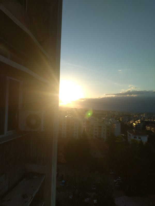 Dawn breaks over Stara Zagora as witness documents morning routine