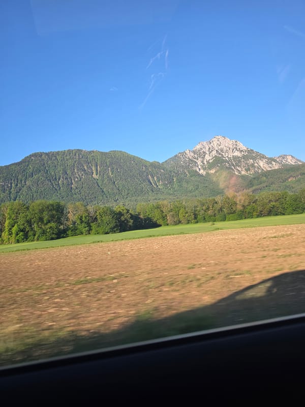 Mountain landscape documented in Anger, Germany early morning