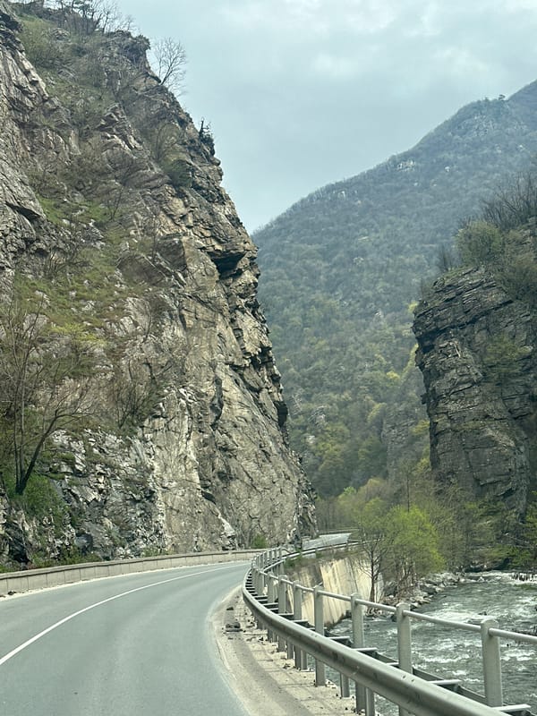 Mountain road documented near Varvara, Bulgaria