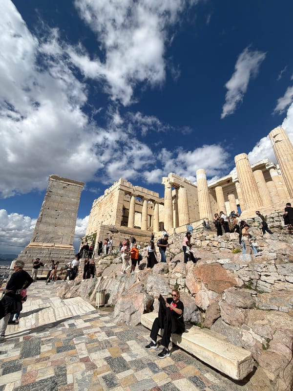 Tourist activities across Athens landmarks and neighborhoods documented