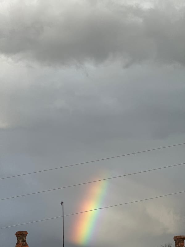 Rainbow observed over Maykop, Russia on April afternoon