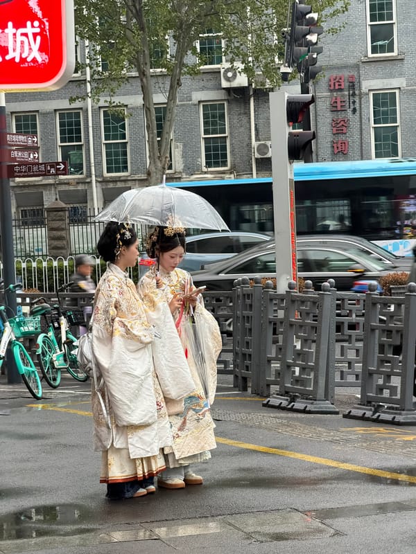 Hospital corridor scene captured in Qinhuai District