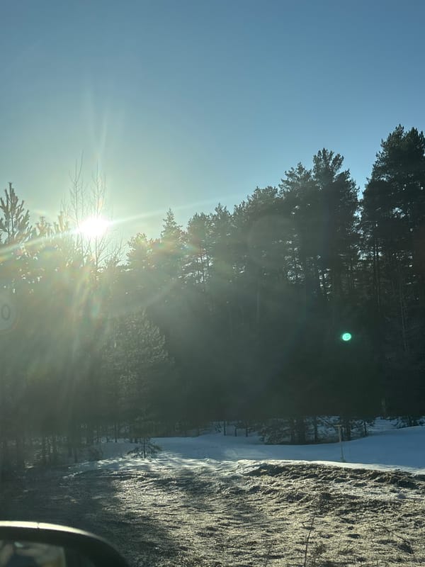 Bright sunny day creates lens flare in Chaikovsky Russia