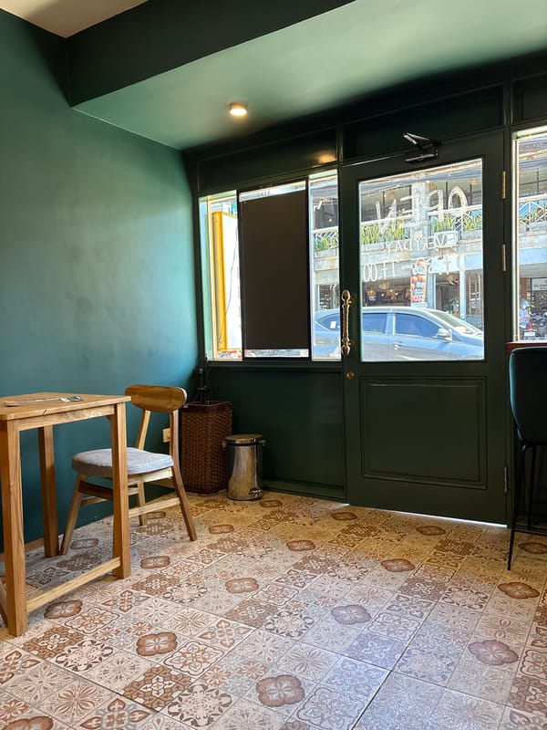 Interior details documented at Kuta Selatan shop or cafe
