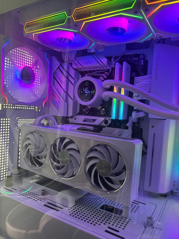 RGB PC build and grapevine sky shots on a sunny afternoon