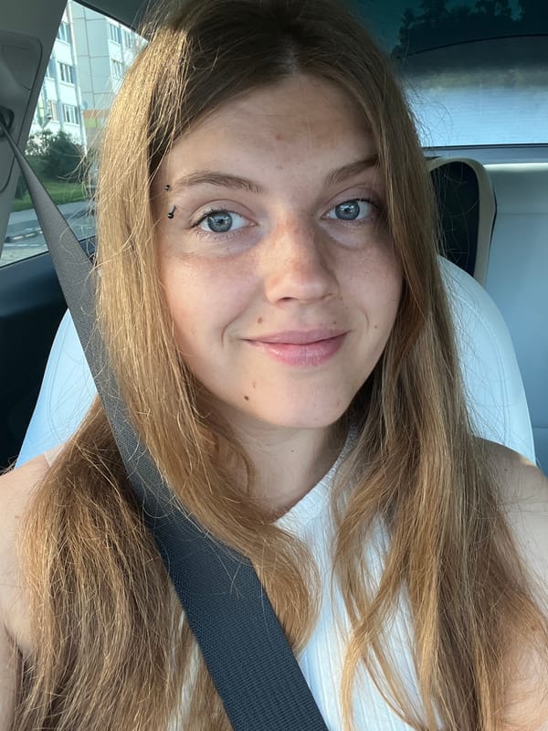 Car selfies on a rural road in Belarus