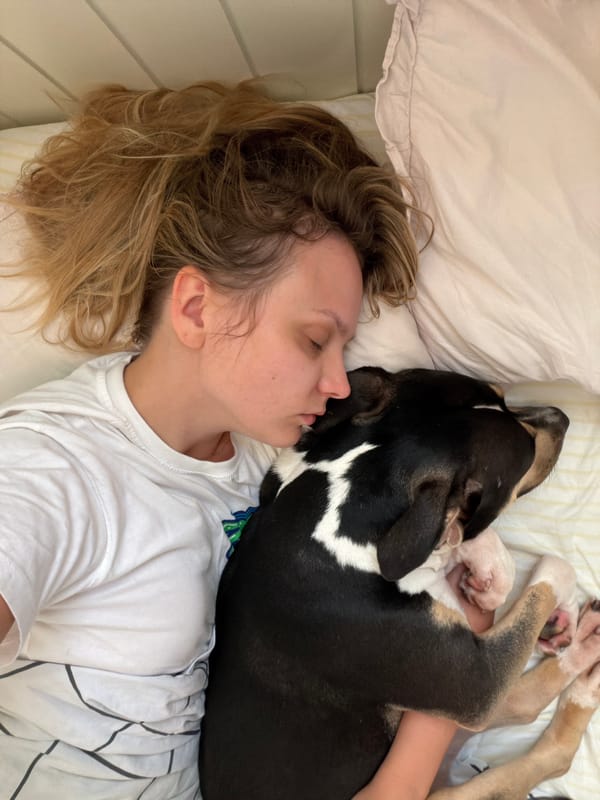 Morning routine captured: sleeping with dog, breakfast in Tel Aviv