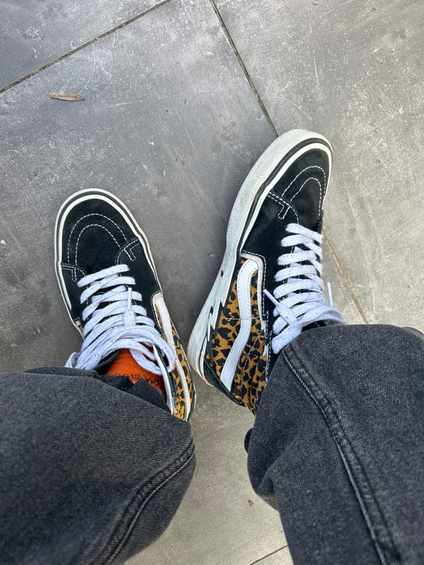 Morning moments captured in Sofia: sneakers and coffee