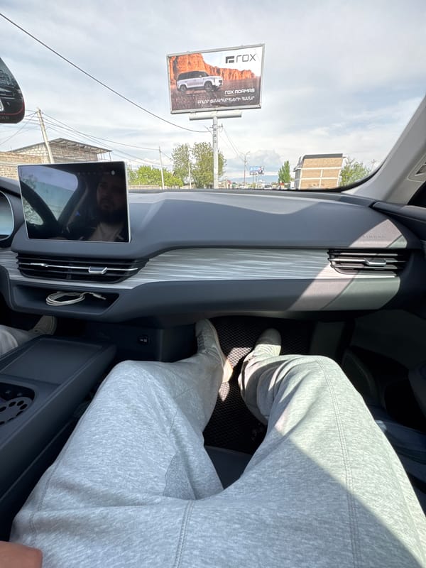Car passenger view documented in Ptghunk, Armenia