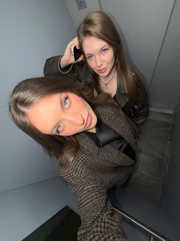 Woman takes selfies indoors in Belgrade suburb