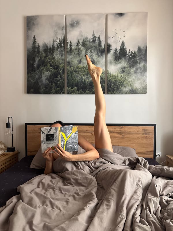 Person rests in bed during early morning in Chaikovsky