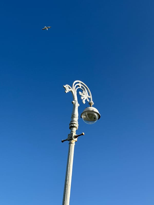 Sunny afternoon coastal views documented in Folkestone, Kent