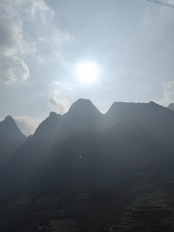 Scenic mountain landscape and winding road captured in Vietnam