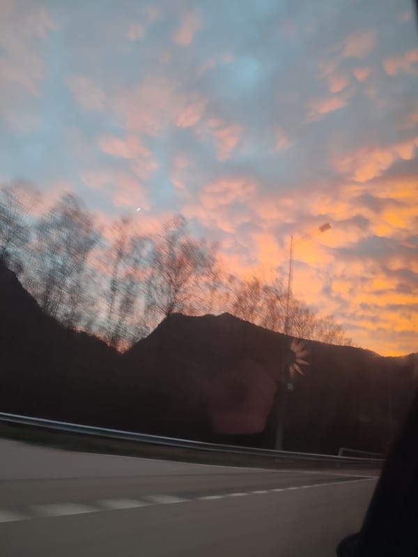 Highway drive through mountainous terrain near Kepsha, Russia