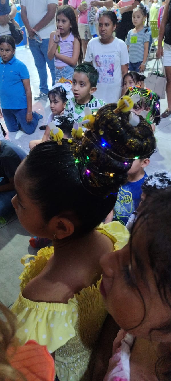 Children's gathering with decorations documented in Cuernavaca