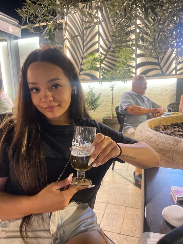 Evening drinks at a Sandanski restaurant, July 2026