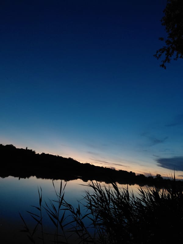 Witness documents peaceful dusk scenes by Ukrainian waterway