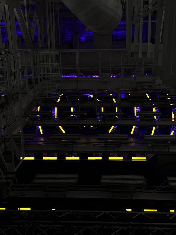 Yekaterinburg arena prepped with stage lighting, empty seats