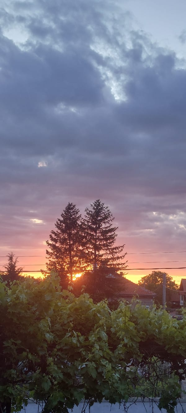 Sunset documented by witness in Yagodovo, Bulgaria May 18